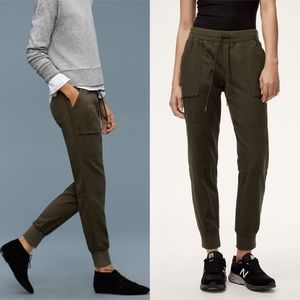 Aritzia Community Ion Pant Joggers Olive Green